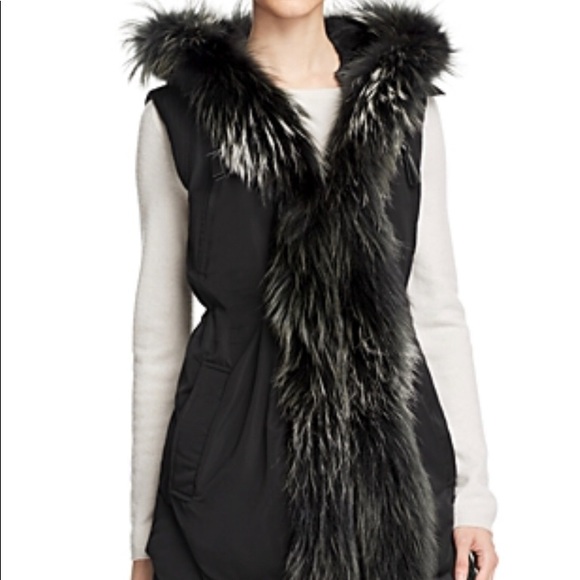 Derek Lam 10 Crosby Fur Trim Hooded Vest NWT -  XS - Picture 3 of 8